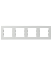 Рамка 4-местная горизонтальная белая Asfora, EPH5800421