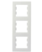 Рамка 3-местная вертикальная белая Asfora, EPH5810321