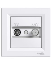 Розетка TV-SAT індивідуальна біла Asfora, EPH3400421