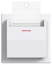 Вимикач картковий білий Asfora, EPH6200121
