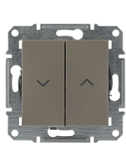 Выключатель для жалюзи без рамки бронза Asfora, EPH1300169
