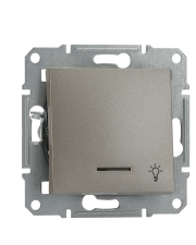 Кнопковий вимикач без рамки «Світло» бронза Asfora, EPH1800169