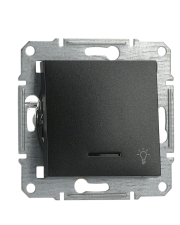 Кнопковий вимикач без рамки «Світло» антрацит Asfora, EPH1800171