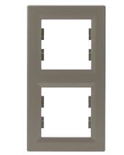 Рамка двойная вертикальная бронза Asfora, EPH5810269
