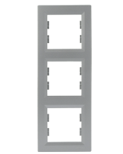 Рамка тройная вертикальная алюминий Asfora, EPH5810361