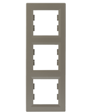 Рамка тройная вертикальная бронза Asfora, EPH5810369