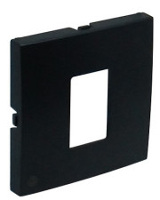 Центральная панель компьютерной розетки Logus 90751 TPM черная матовая