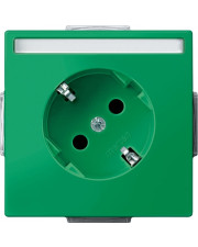 Механізм розетки SCHUKO 45 зелений Merten, MTN2372-4004