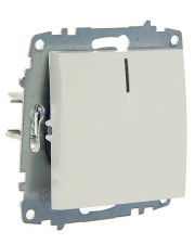 Одноклавішний вимикач ABB Cosmo 619-010200-201 з підсвічуванням (білий)