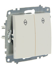 Двоклавішний прохідний вимикач ABB Cosmo 619-010200-211 (білий)
