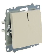 Одноклавішний вимикач ABB Cosmo 619-010300-201 з підсвічуванням (бежевий)