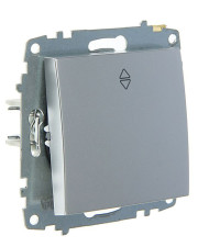 Одноклавишный проходной выключатель ABB Cosmo 619-011000-209 (алюминий)
