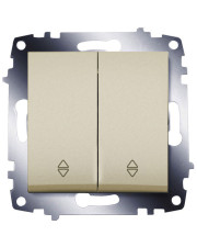 Двухклавишный проходной выключатель ABB Cosmo 619-011400-211 (титан)