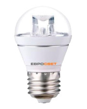 LED лампа P-5-4200-27C 5Вт Евросвет 4200К шар, Е27