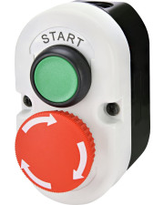 Двомодульний пост кнопки ETI 004771443 ESE2-V5 «START/STOP» тип з відключенням поворотом