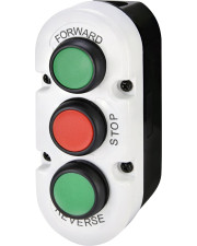 Тримодульний пост кнопки ETI 004771444 ESE3-V6 («FORWARD/STOP/REVERSE» зелений/червоний/зелений)