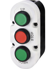 Трехмодульный кнопочный пост ETI 004771445 ESE3-V7 («UP/STOP/DOWN» зеленый/красный/зеленый)