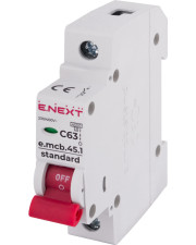 Модульный автоматический выключатель E.NEXT e.mcb.stand.45.1.C63