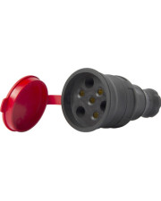 Силовой разъем на кабель E.Next e.socket.rubber.031.25
