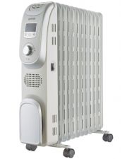 Масляний радіатор GORENIE OR2300PEM з електронним керуванням та пультом ДУ сірий