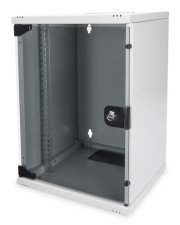 Сіра серверна шафа DIGITUS DN-10-09U 10'' 9U 312x300мм зі скляними дверима