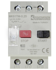 Автомат защиты двигателя EMAS MKS1TM-0.25 термомагнитный (0.16-0.25А)