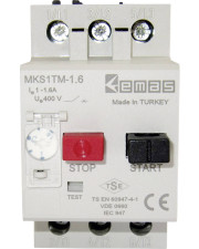 Автомат захисту двигуна EMAS MKS1TM-1.6 термомагнітний (1-1.6А)