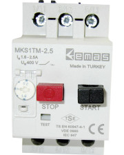 Автомат захисту двигуна EMAS MKS1TM-2.5 термомагнітний (1.6-2.5А)