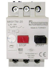 Автомат захисту двигуна EMAS MKS1TM-20 термомагнітний (16-20А)