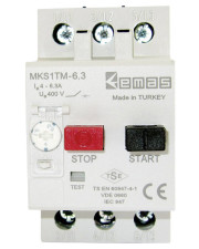 Автомат захисту двигуна EMAS MKS1TM-6.3 термомагнітний (4-6.3А)