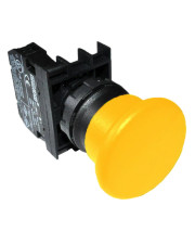 Кнопка «грибок» EMAS H102MS без фиксации (1НО+1НЗ) D=30мм желтая