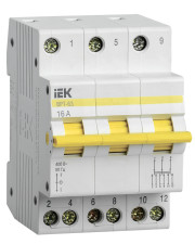 Трипозиційний роз'єднувач IEK MPR10-3-016 ВРТ-63 3P 16А