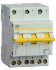 Трипозиційний роз'єднувач IEK MPR10-3-040 ВРТ-63 3P 40А