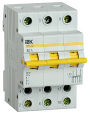 Трипозиційний роз'єднувач IEK MPR10-3-050 ВРТ-63 3P 50А