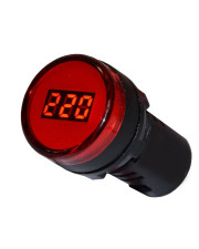 Красный постовой вольтметр Аско-Укрем AD22-22 DVM AC 80-500В