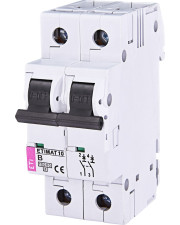 Автоматичний вимикач ETI 002123712 ETIMAT 10 2p B 6А (10 kA)