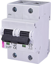Автоматичний вимикач ETI 002123731 ETIMAT 10 2p B 80А (20kA)