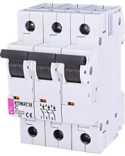 Автоматичний вимикач ETI 002135704 ETIMAT 10 3p C 1А (10 kA)