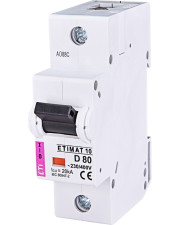 Автоматический выключатель ETI 002151731 ETIMAT 10 1p D 80А (20 kA)