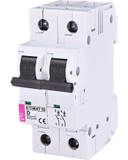 Автоматичний вимикач ETI 002153707 ETIMAT 10 2p D 1.6А (10 kA)