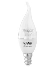 Светодиодная лампа DELUX BL37B 6Вт tail 3000K 220В E14 crystal