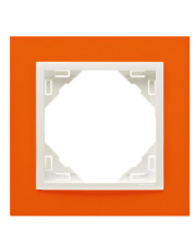 Рамка одинарная универсальная Logus 90. Animato оранжевый/лед