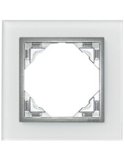 Рамка одинарная Logus 90 стекло/алюминий 90910 TCA