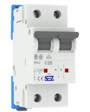 Двухполюсный автомат SEZ 62 C 25А 2P (PR62C25A)