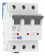 Трехполюсный автомат SEZ 63 B 2А 3P (PR63B2А)