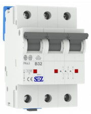 Триполюсний автомат SEZ 63 B 32А 3P (PR63B32А)