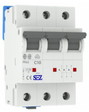 Триполюсний автомат SEZ 63 C 10А 3P (PR63C10А)