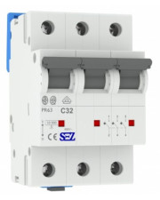 Триполюсний автомат SEZ 63 C 32А 3P (PR63C32А)
