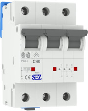 Триполюсний автомат SEZ 63 C 40А 3P (PR63C40А)