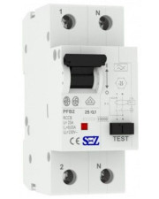 Пристрій захисного відключення (диференціальне реле) SEZ PFB2 25 A/0,1A (PFB2_25A/0,1A)